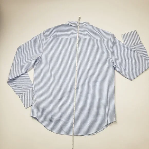 J.Crew Collection Garçon Embellished Shirt in Blue Pinstripe Women's - Pick Size - Picture 6 of 16